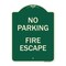 Signmission No Parking Fire Escape Heavy-Gauge Aluminum Architectural Sign, 24" x 18", G-1824-23743 A-DES-G-1824-23743 - alternate 1